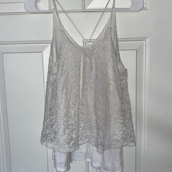 Lace White Tank Top - Picture 3 of 4